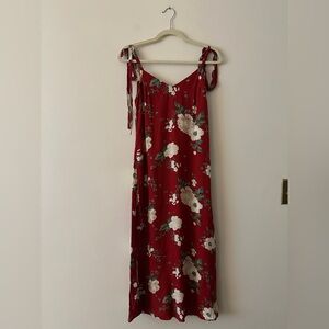 Reformation Tie-Strap Open Back Slip Dress